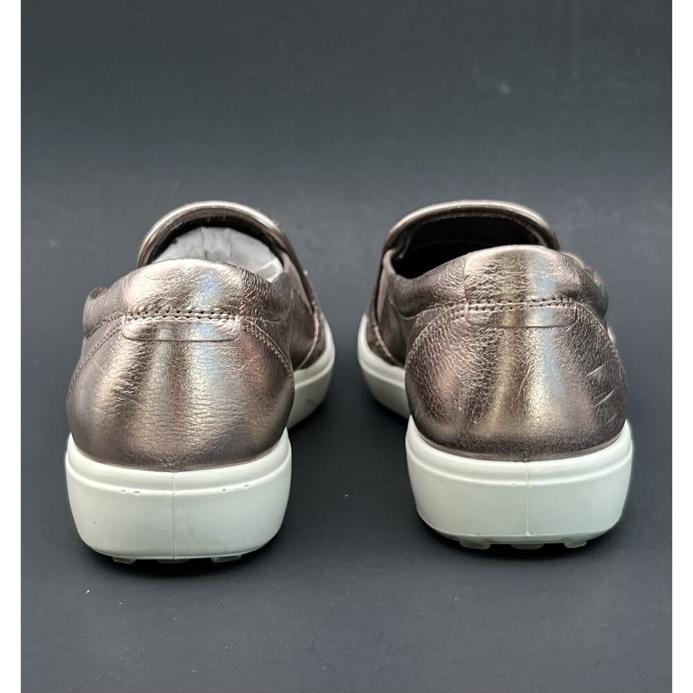 ECCO Soft 7 Slip-On Leather Bronze Sneakers Women's Size 9 US - Picture 7 of 13